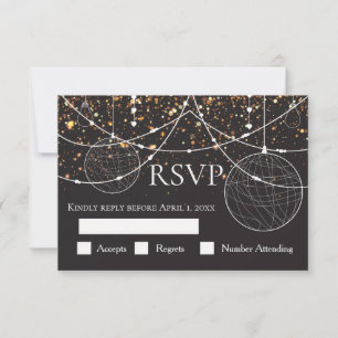 Cadena de luces Tarjeta de respuesta de confeti do