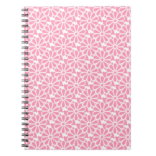 Cadena de margaritas - Cuaderno (Rosa Brillante) (Frente)