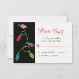 Cadena de Navidades Luces Boda de la tarjeta de re