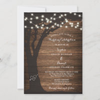 Cadena de país rústico ilumina la invitación a la 