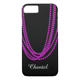 Cadena de Pearls iPhone 7 Funda en morado
