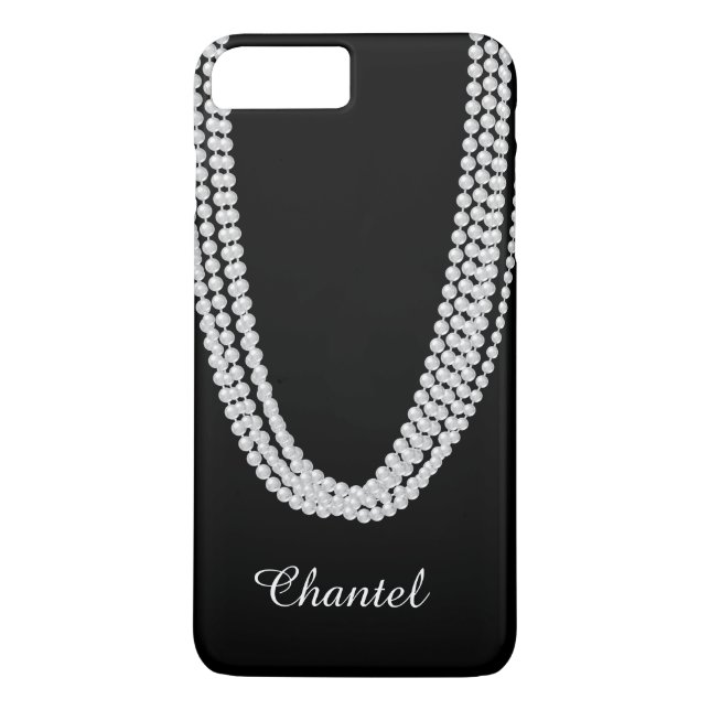 Cadena de Pearls iPhone 7 Plus Funda en blanco (Reverso)
