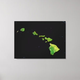 Cadena hawaiana en lienzo de arte abstracto