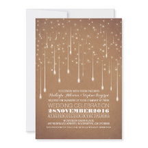 Cadena moderna ilumina la invitación a la boda rom