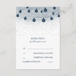 Cadena naval enciende tarjetas RSVP de boda rústic