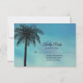 Cadena nocturna Ilumina Palm Tree RSVP turquesa