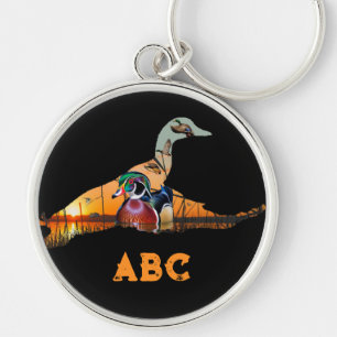 Cadena personalizada de llavero de pato de madera,