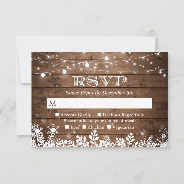 Cadena rusa ilumina los copos de nieve RSVP (Anverso)