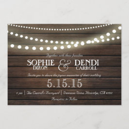 Cadena rústica de la invitación a la boda de las l