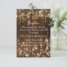 Cadena Rústica de Madera Ilumina Recepción Floral