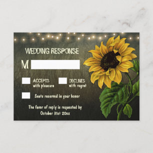 Cadena Rustica enciende tarjetas RSVP de boda gira