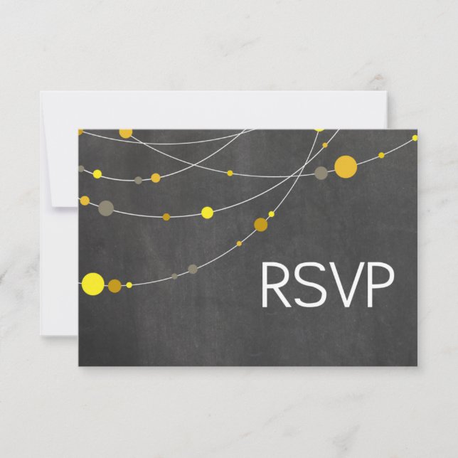 Cadenas con estilo tablón de anuncios de RSVP amar (Anverso)