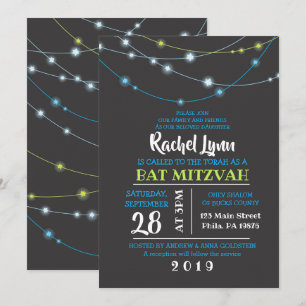 CADENAS DE ESTRELLAS Invitación Bar Mitzvah