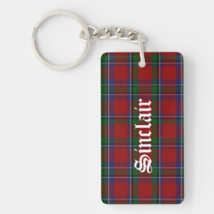 Cadenita de llavero con tartán plaid personalizado