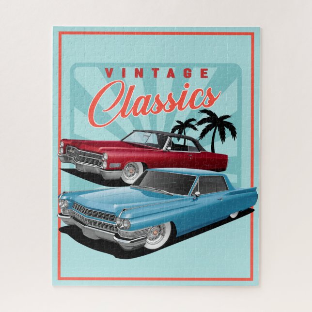 Cadillac Classic Carros Jigsaw Puzzle (Vertical)