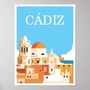 Cádiz España Ilustracion de Viajes de Arte