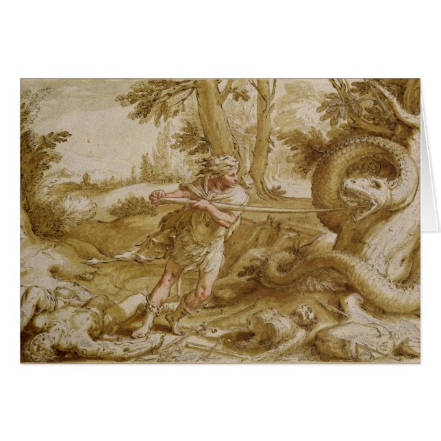 Cadmus alrededor para atacar un dragón (Anverso (Horizontal))