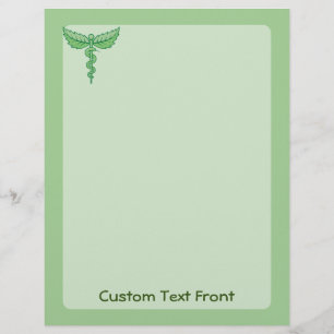 Caduceo con volante de hojas