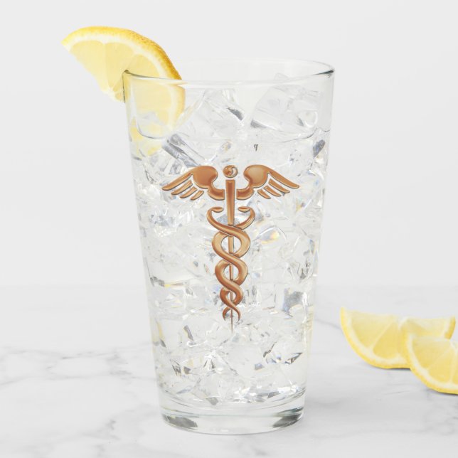 Caduceo de Doctor o Enfermera de Oro (Anverso (hielo))