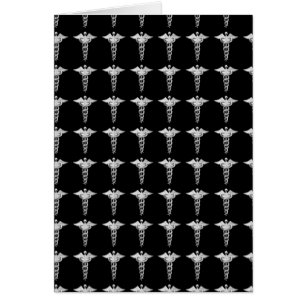 Caduceo médico de plata