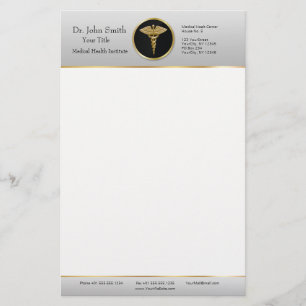 Caduceo Médico Profesional de Oro - Papelería