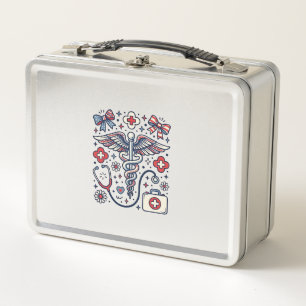 Caduceo Médico Vintage Patriótico Vector De Enferm