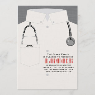 Caduceo y invitación médica del estetoscopio