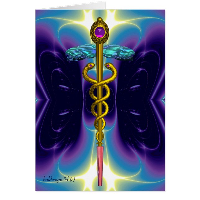 CADUCEUS, amatista dorado vibrante Blue Purple (Frente)