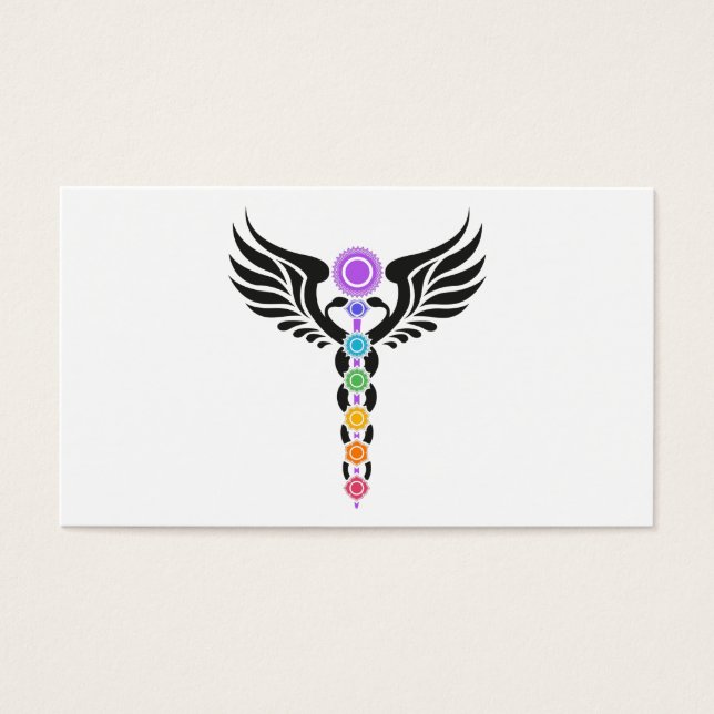 Caduceus - Serpiente alada - Kundalini - 7 Chakras (Frente)