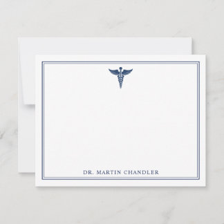 Caduceus Stationery Médico Médico Tarjeta de Nota