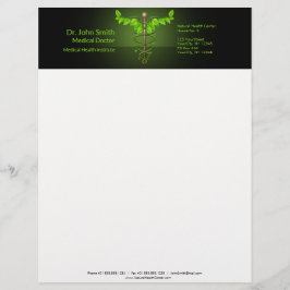 Caducto médico alternativo holístico hojas verdes