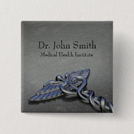 Caducto médico profesional cromado - botón