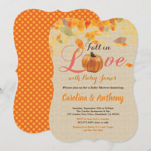 Cae en el amor, bebé, invitación a la ducha, burla