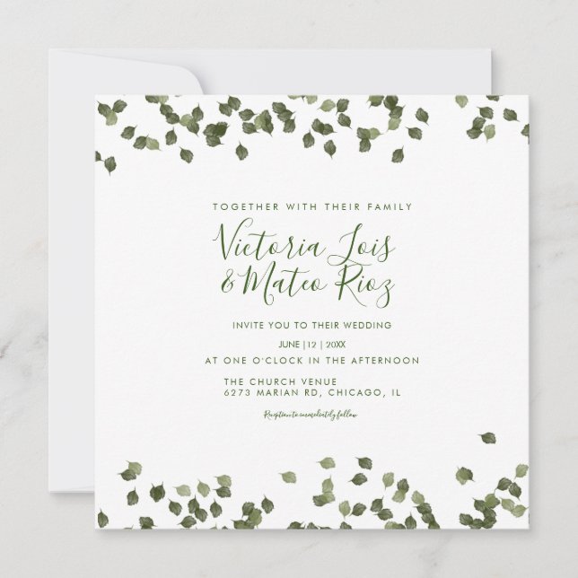 Cae la caída de las hojas Boda ruso otoño (Anverso)