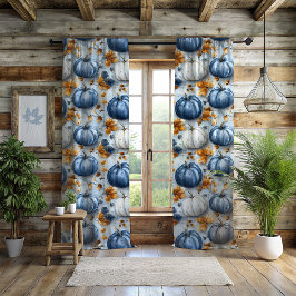 Cae la calabaza azul y blanca