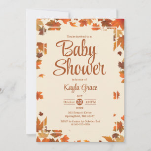 Cae Maple deja la invitación de Baby Shower