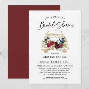 Caer En Burgundy Por Invitación A La Ducha Bridal