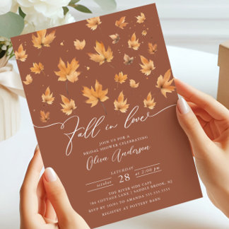 Caer en el amor Invitación a ducha de novia
