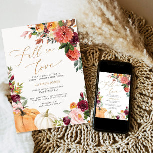 Caer en el amor Invitación a ducha de novia, calab
