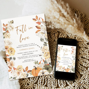 Caer en el amor Invitación a ducha de novia, calab