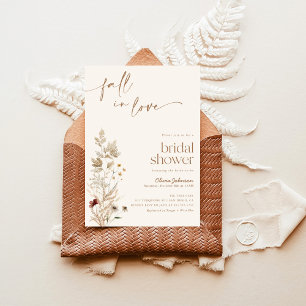 Caer en el amor Invitación a ducha de novia, flor
