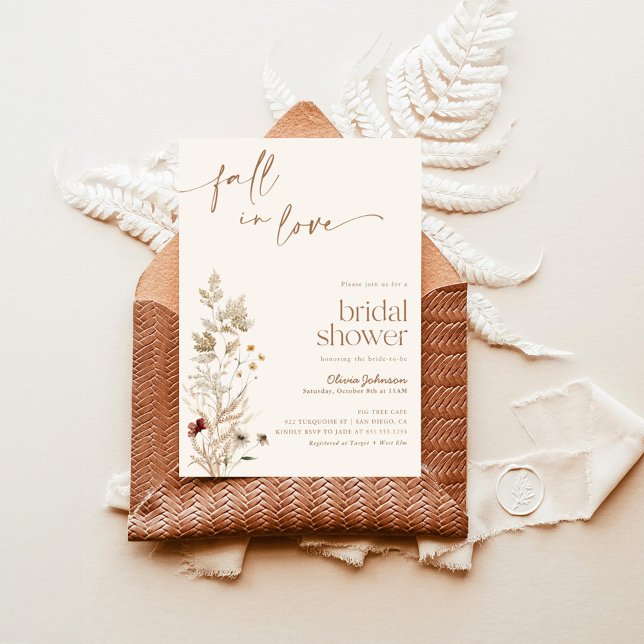 Caer en el amor Invitación a ducha de novia, flor  (Subido por el creador)