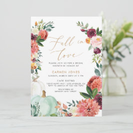 Caer en el amor Invitación a ducha de novia, flora