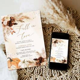Caer en el amor Invitación a ducha de novia, flora