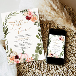 Caer en el amor Invitación a ducha de novia, flora