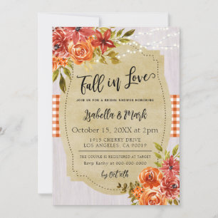 Caer en el amor Invitación a la ducha de novia
