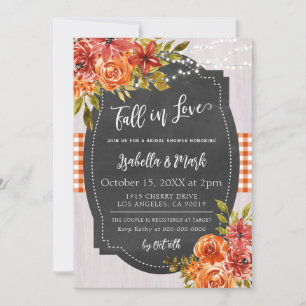 Caer en el amor Invitación a la ducha de novia