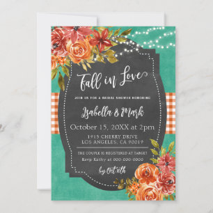 Caer en el amor Invitación a la ducha de novia
