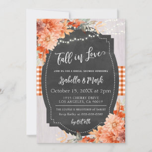 Caer en el amor Invitación a la ducha de novia