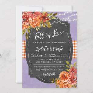 Caer en el amor Invitación a la ducha de novia